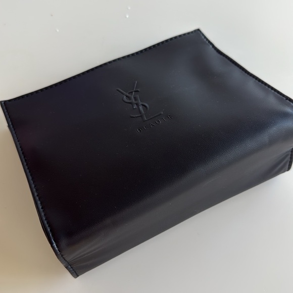 Yves Saint Laurent Dark Leather Toiletry Bag - Picture 3 of 5